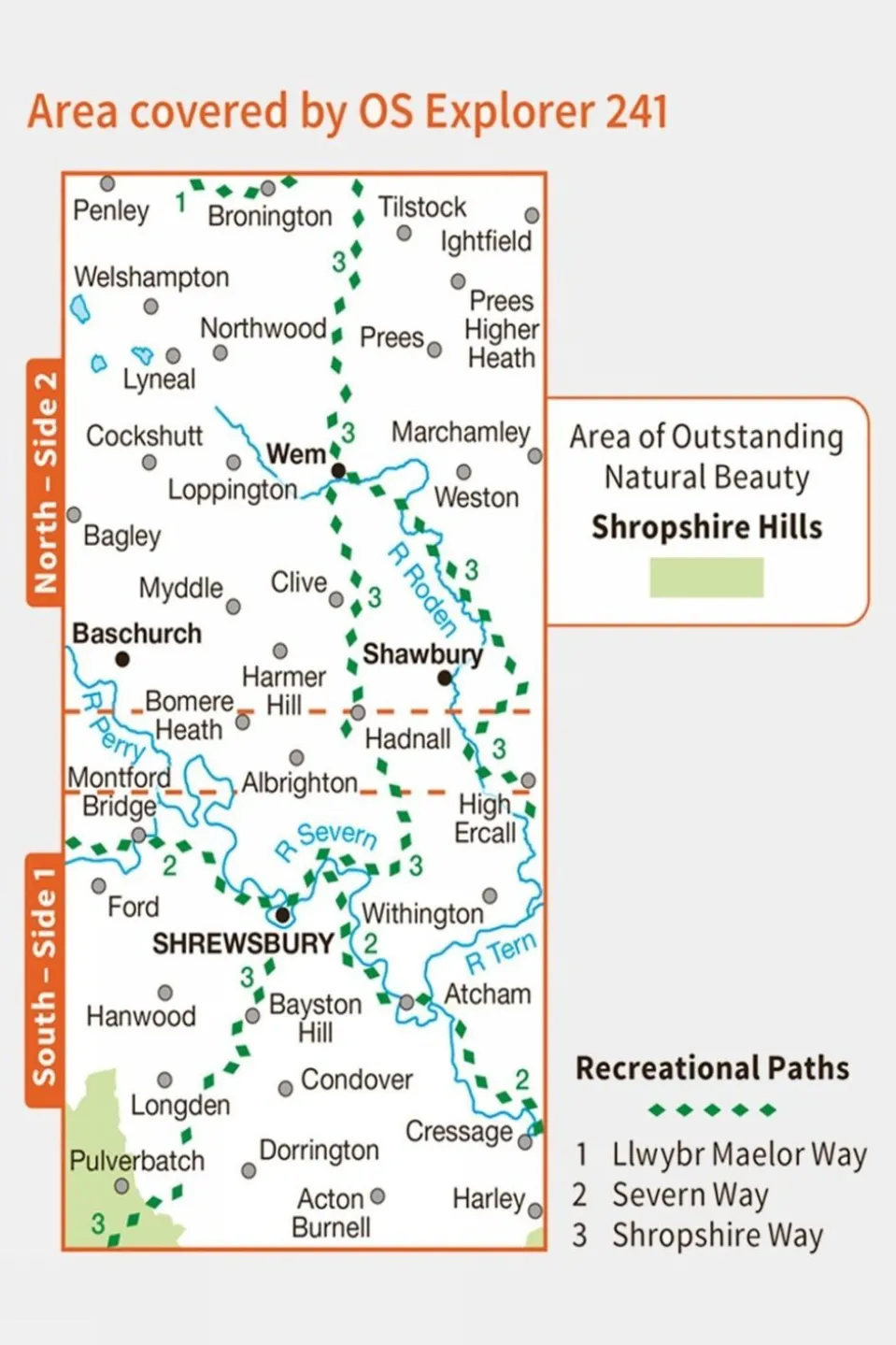 Explorer Map 241 Shrewsbury