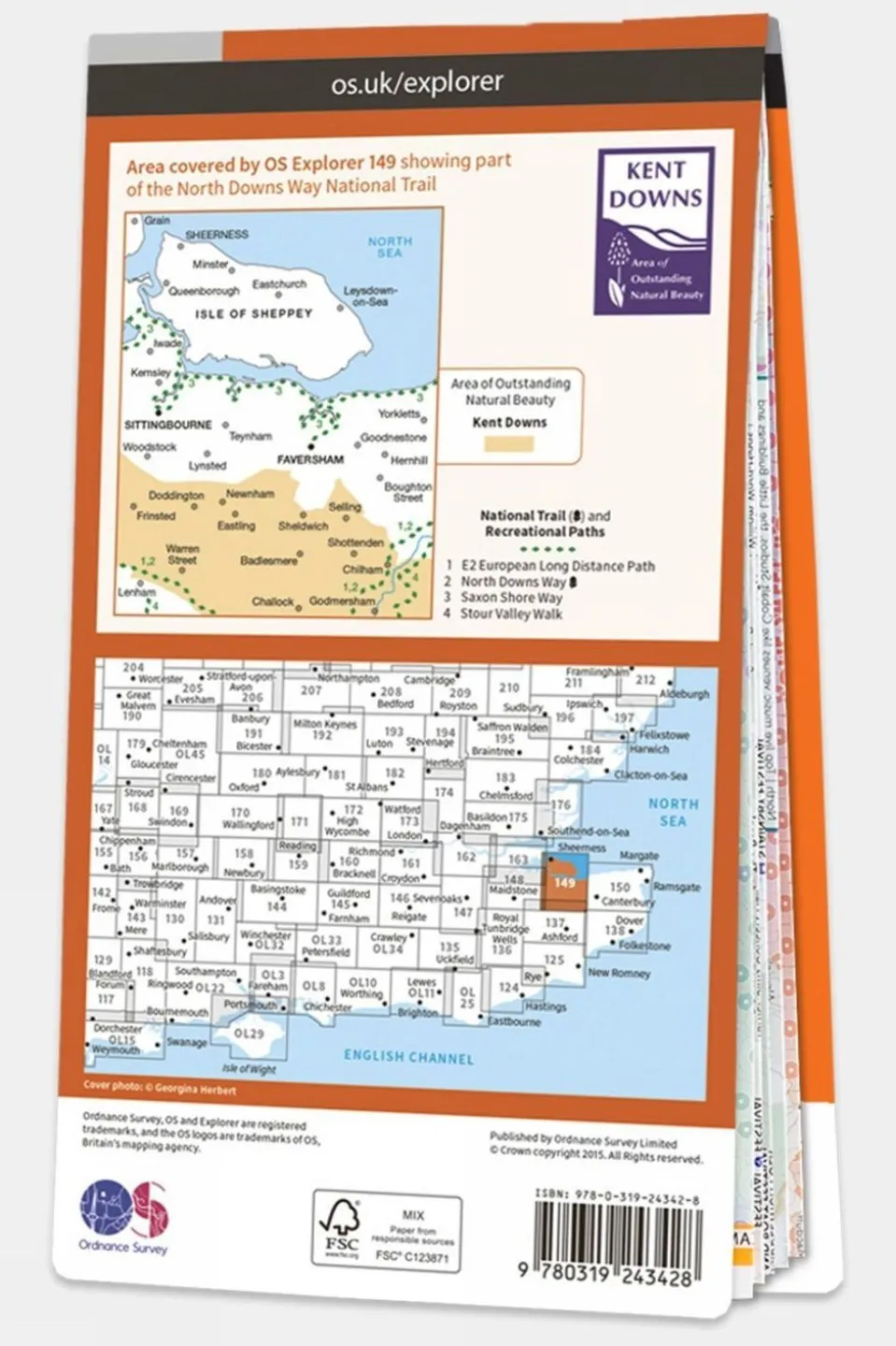 Explorer Map 149 Sittingbourne and Faversham