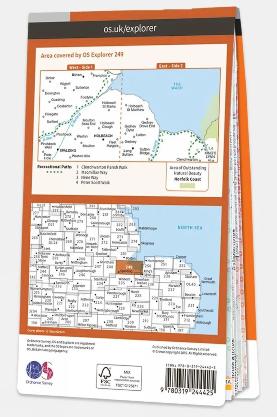 Explorer Map 249 Spalding and Holbeach