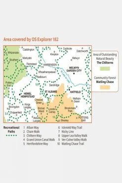 Explorer Map 182 St Albans and Hatfield
