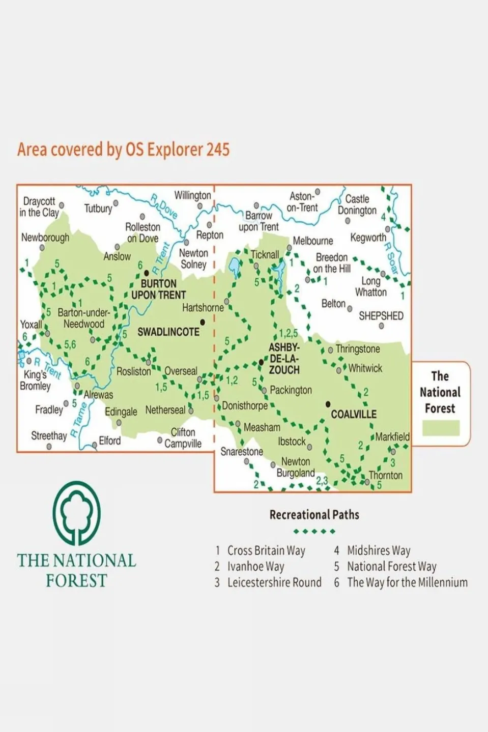 Explorer Map 245 The National Forest