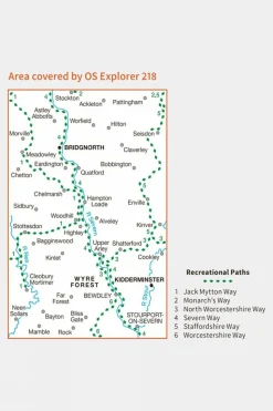 Explorer Map 218 Wyre Forest and Kidderminster