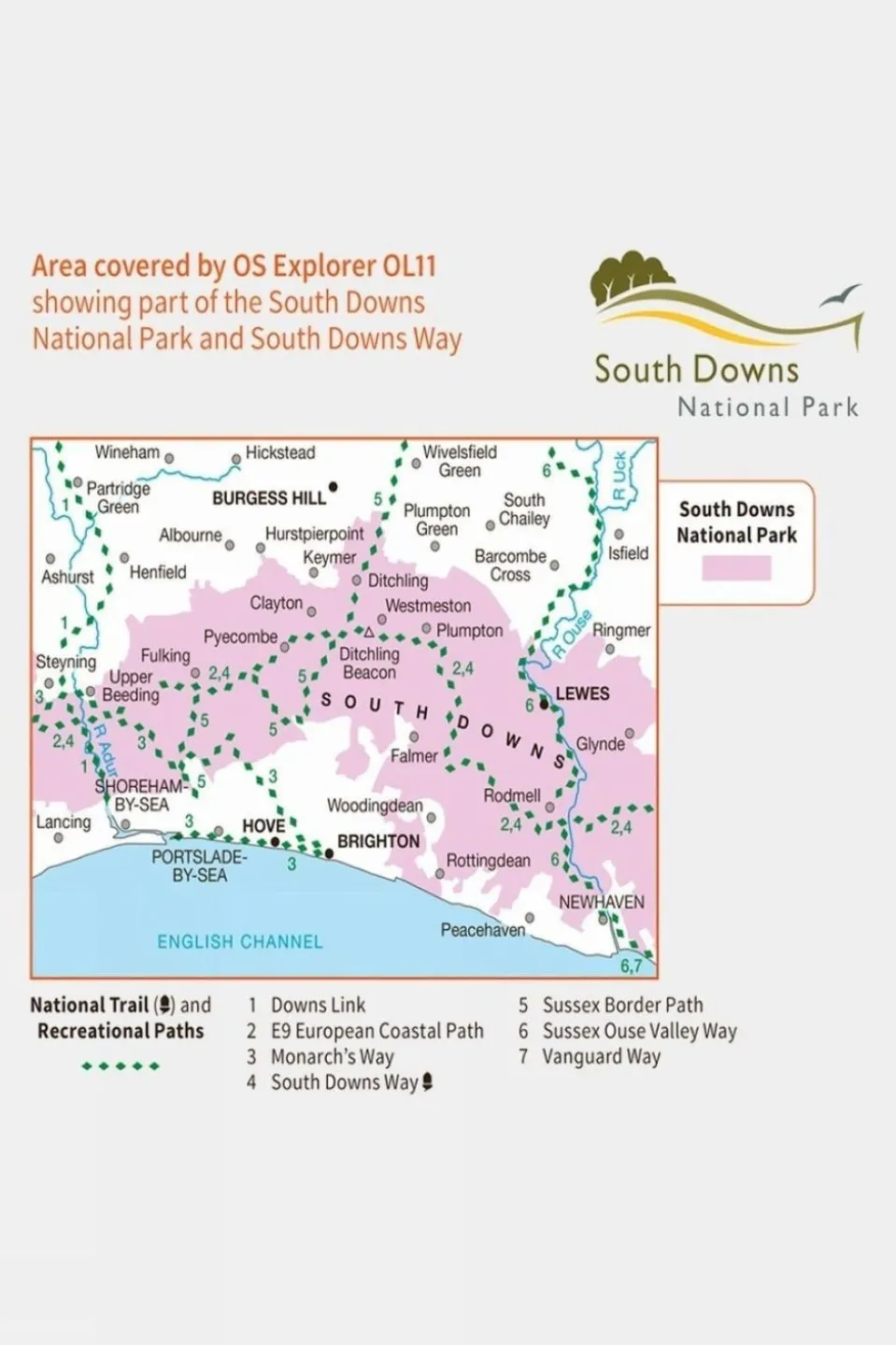 Explorer Map OL11 Brighton and Hove