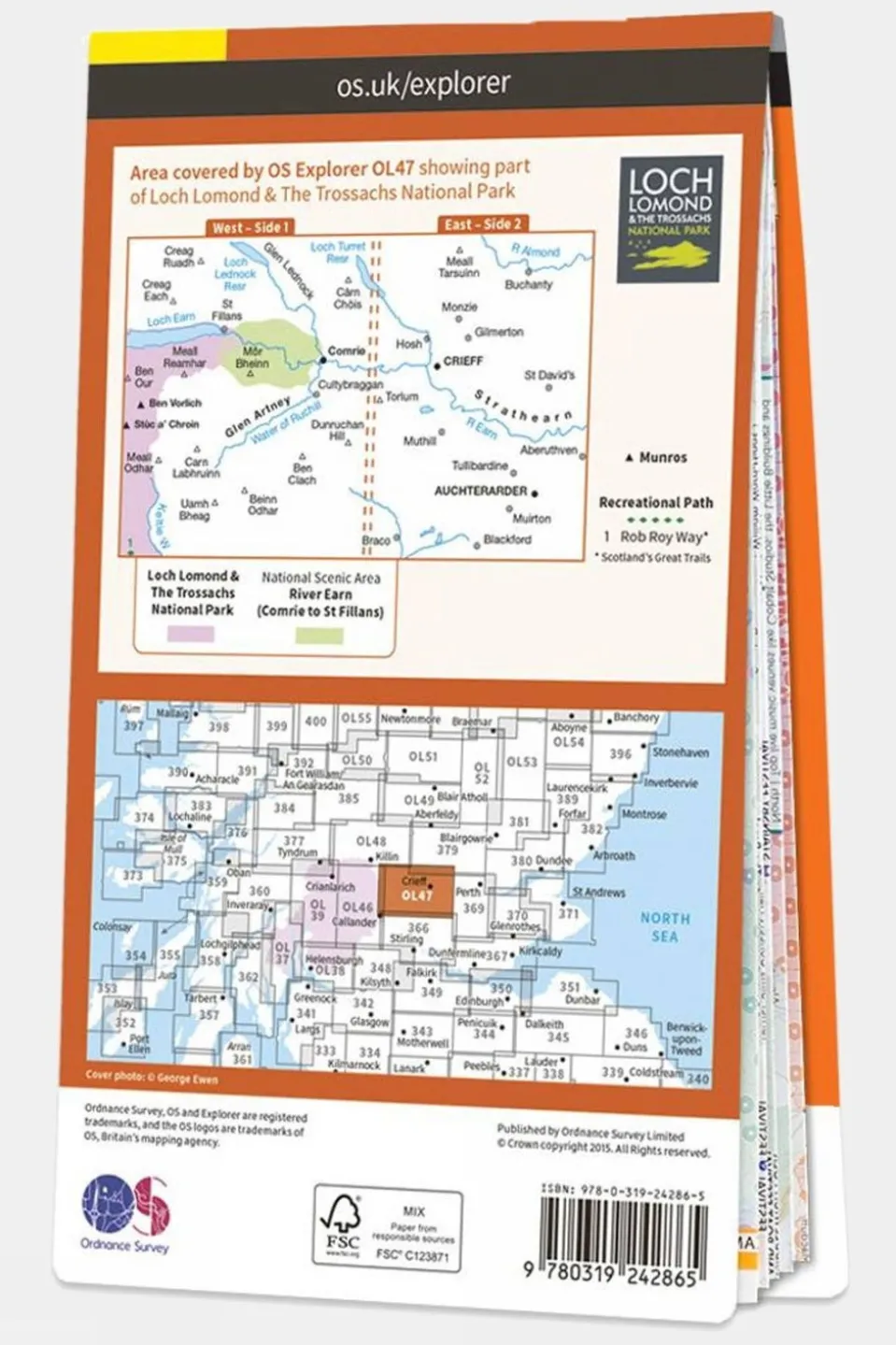 Explorer Map OL47 Crieff, Comrie and Glen Artney