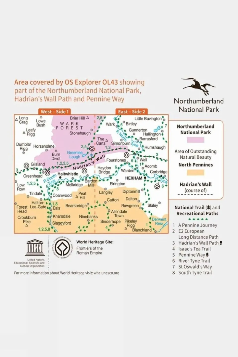 Explorer Map OL43 Hadrian's Wall