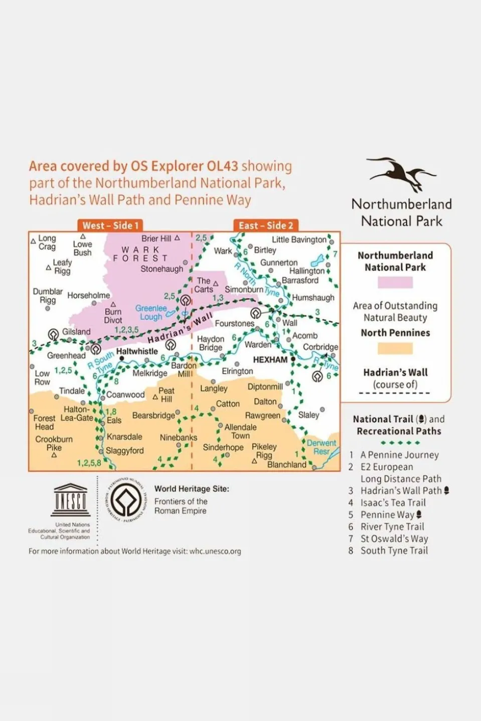 Explorer Map OL43 Hadrian's Wall