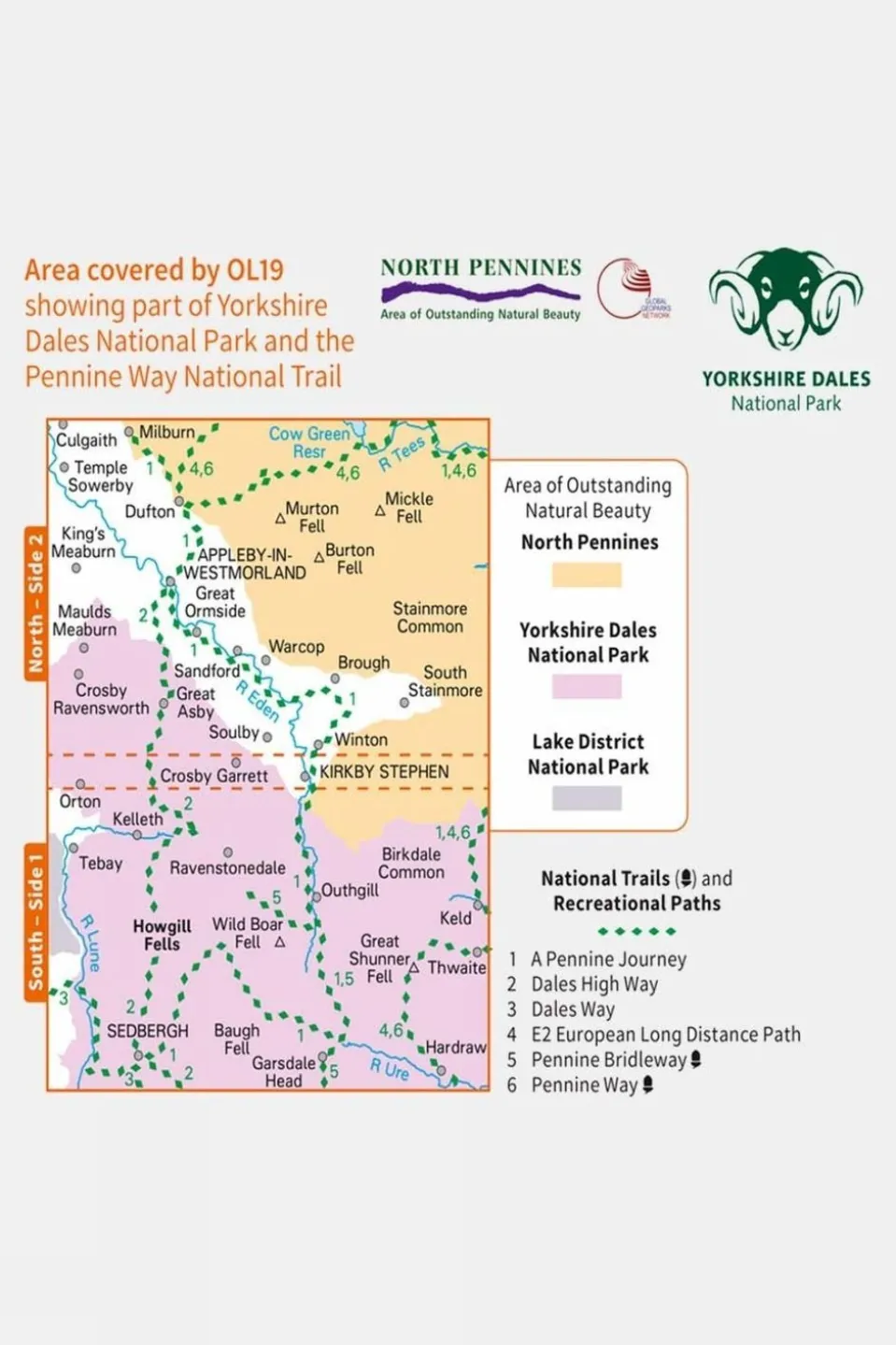 Explorer Map OL19 Howgill Fells and Upper Eden Valley