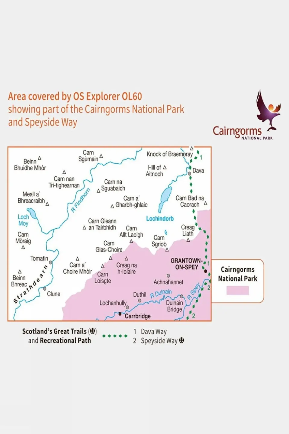 Explorer Map OL60 Lochindorb, Grantown-on-Spey and Carrbridge