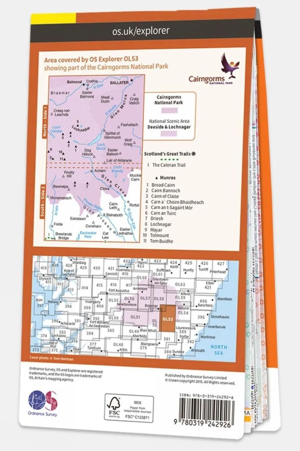 Explorer Map OL53 Lochnagar, Glen Muick and Glen Clova