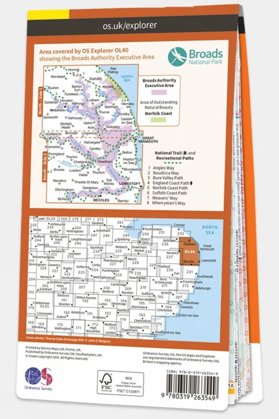 Explorer Map OL40 The Broads