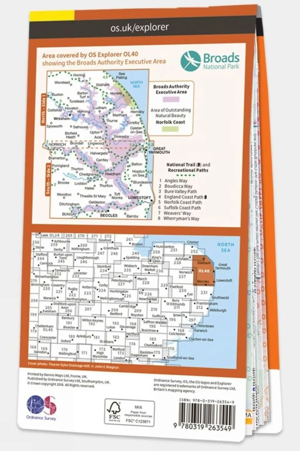 Explorer Map OL40 The Broads