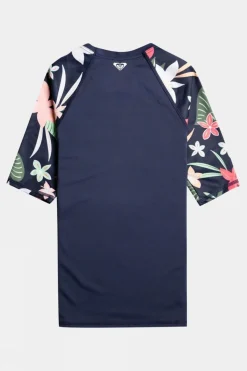 Girls Printed Short Sleeve Rashguard