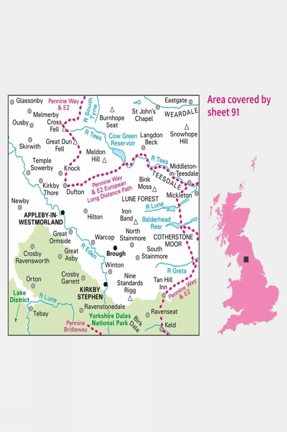 Landranger Map 91 Appleby-in-Westmorland