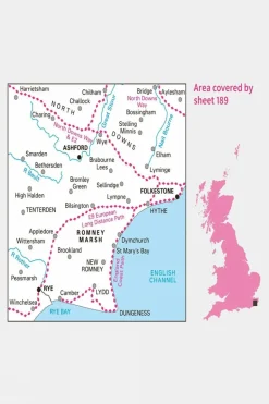Landranger Map 189 Ashford and Romney Marsh