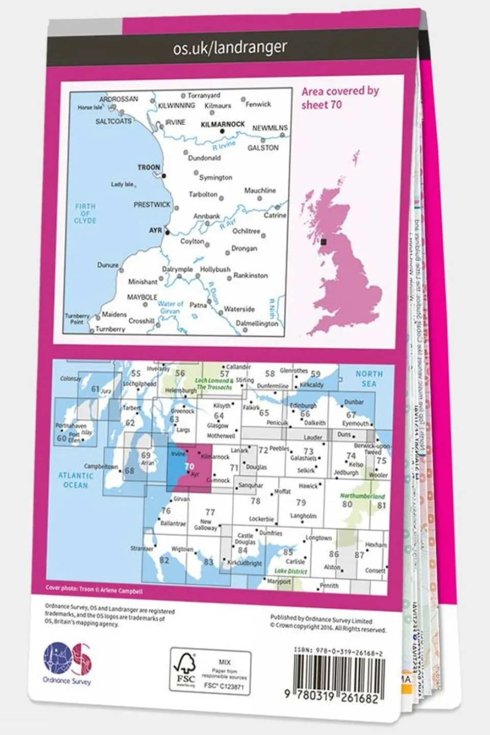 Landranger Map 70 Ayr, Kilmarnock and Troon