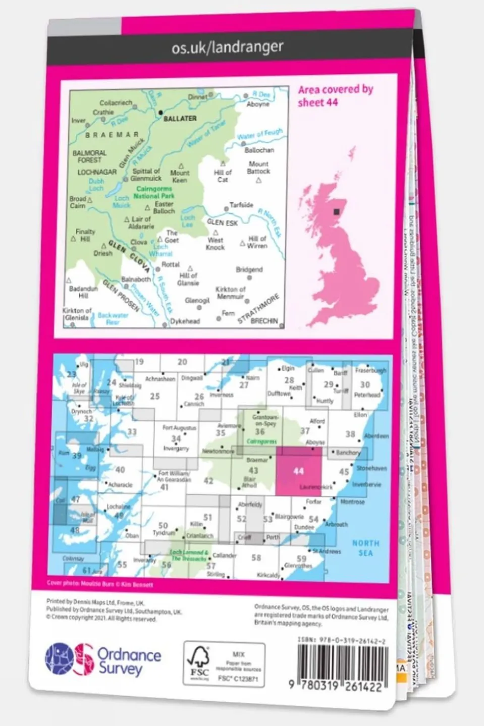 Landranger Map 44 Ballater and Glen Clova