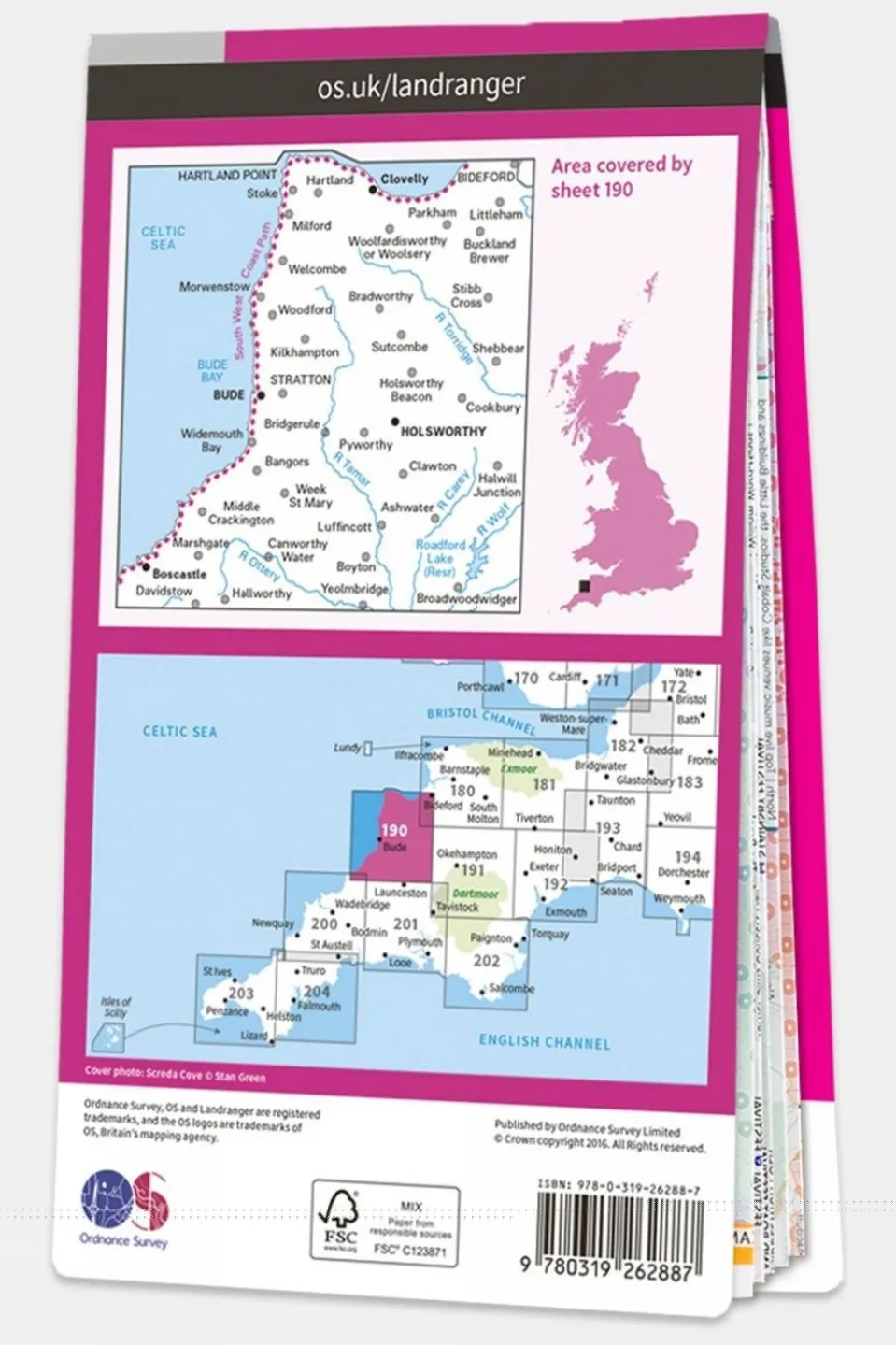 Landranger Map 190 Bude and Clovelly