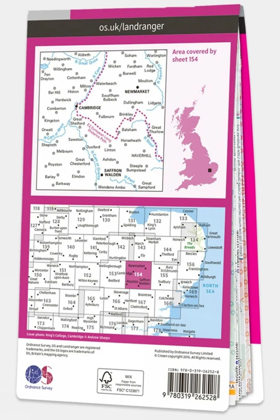 Landranger Map 154 Cambridge and Newmarket