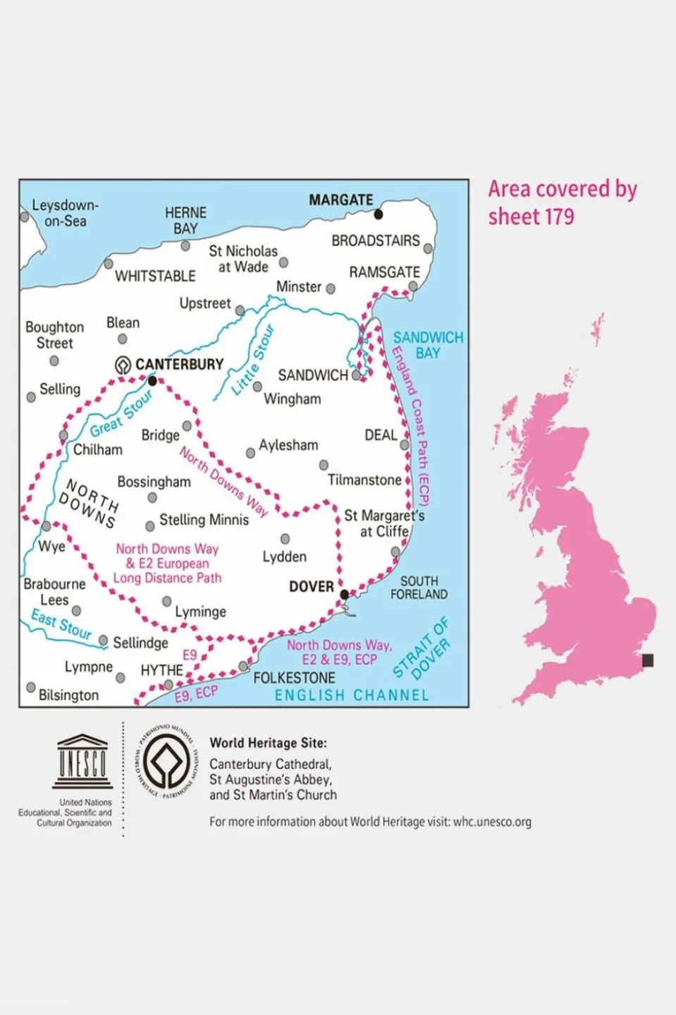 Landranger Map 179 Canterbury and East Kent