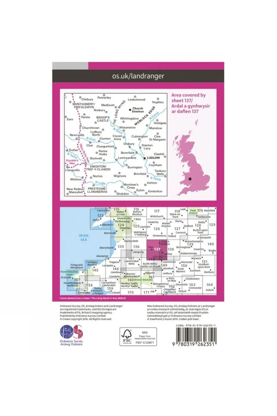 Landranger Map 137 Church Stretton and Ludlow