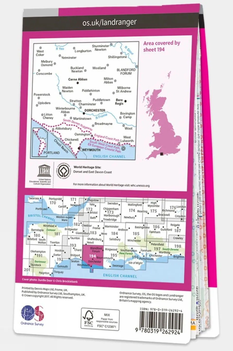 Landranger Map 194 Dorchester and Weymouth