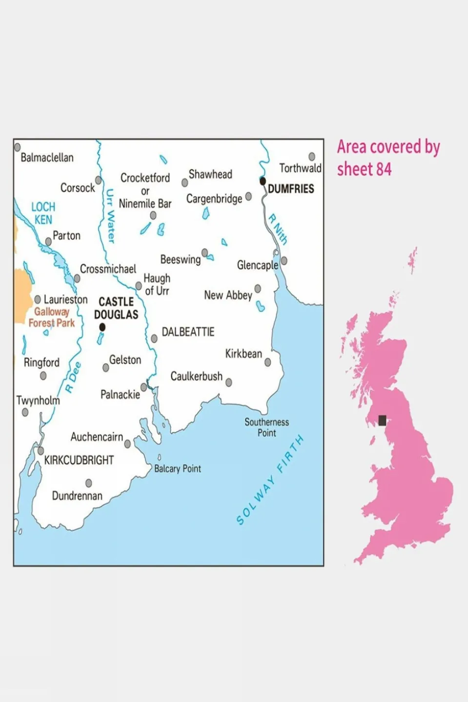 Landranger Map 84 Dumfries and Castle Douglas