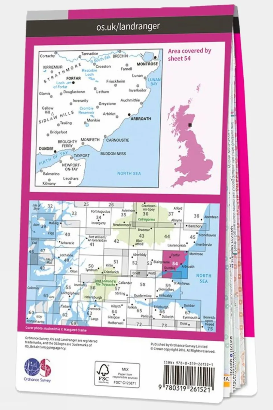 Landranger Map 54 Dundee and Montrose