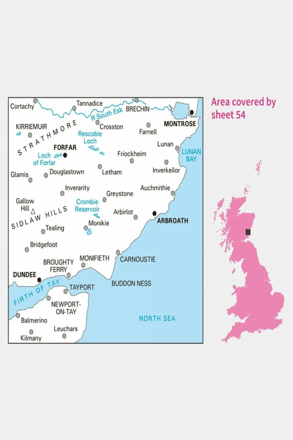 Landranger Map 54 Dundee and Montrose