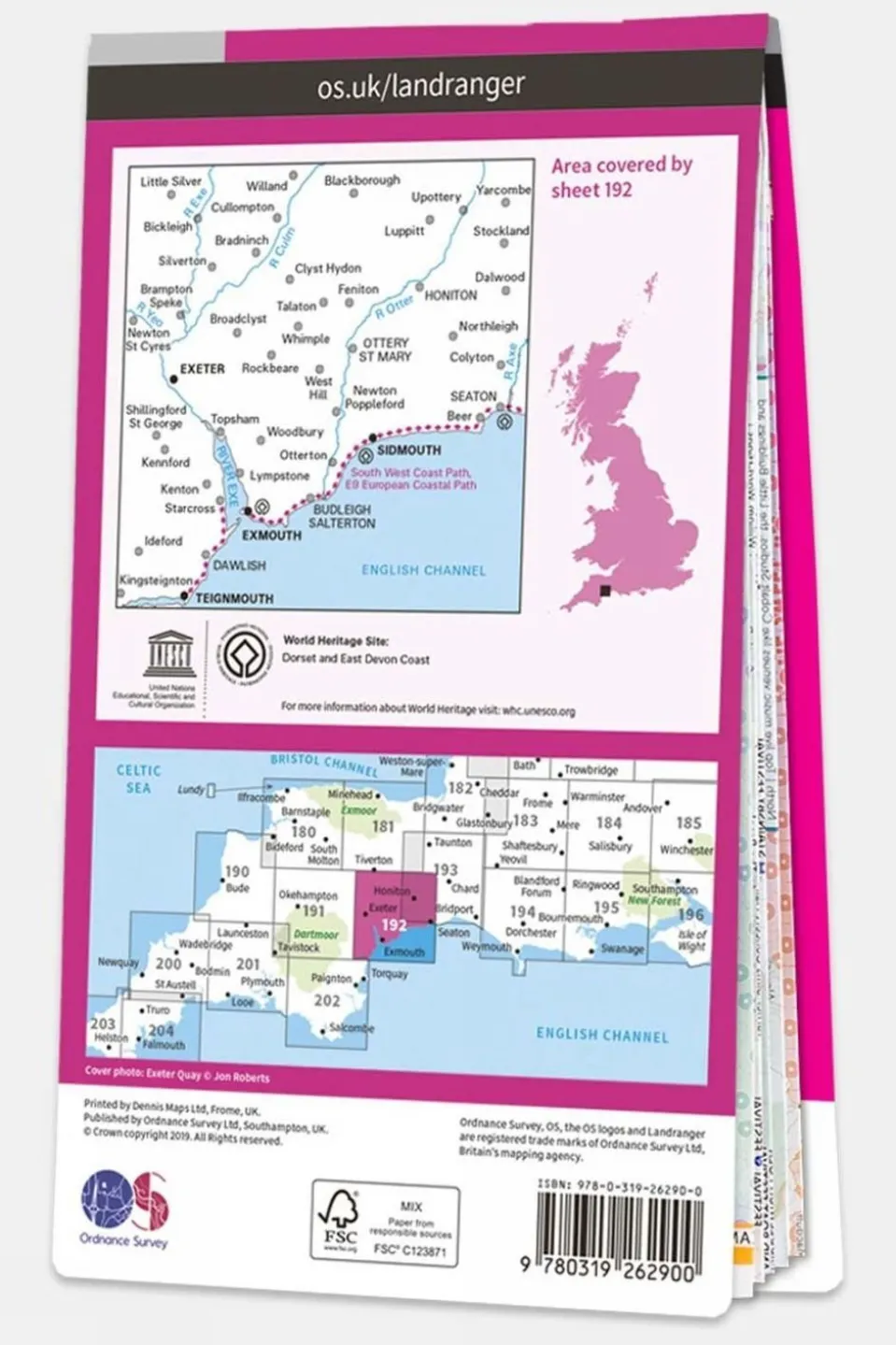 Landranger Map 192 Exeter and Sidmouth