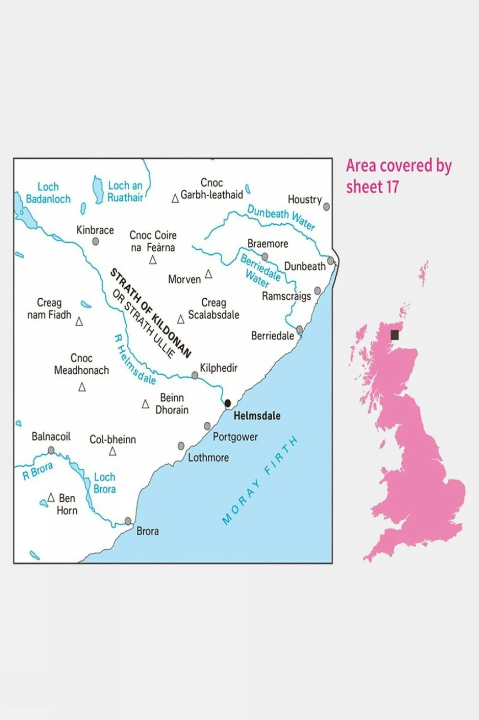 Landranger Map 17 Helmsdale and Strath of Kildonan