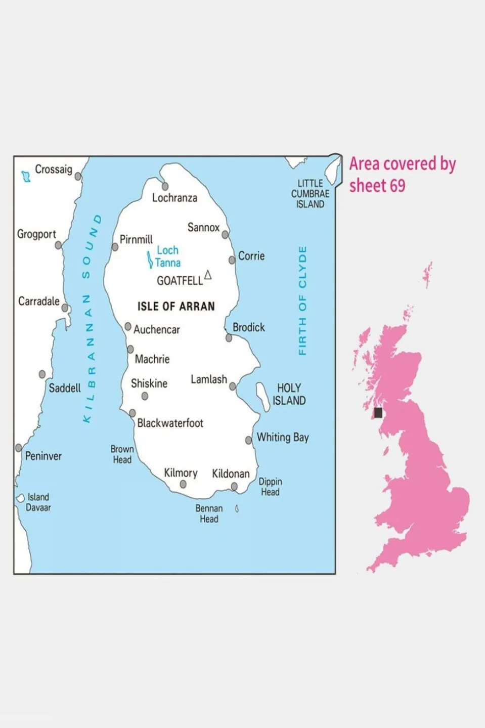Landranger Map 69 Isle of Arran