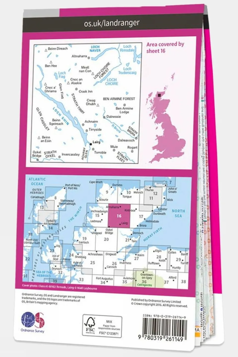 Landranger Map 16 Lairg and Loch Shin