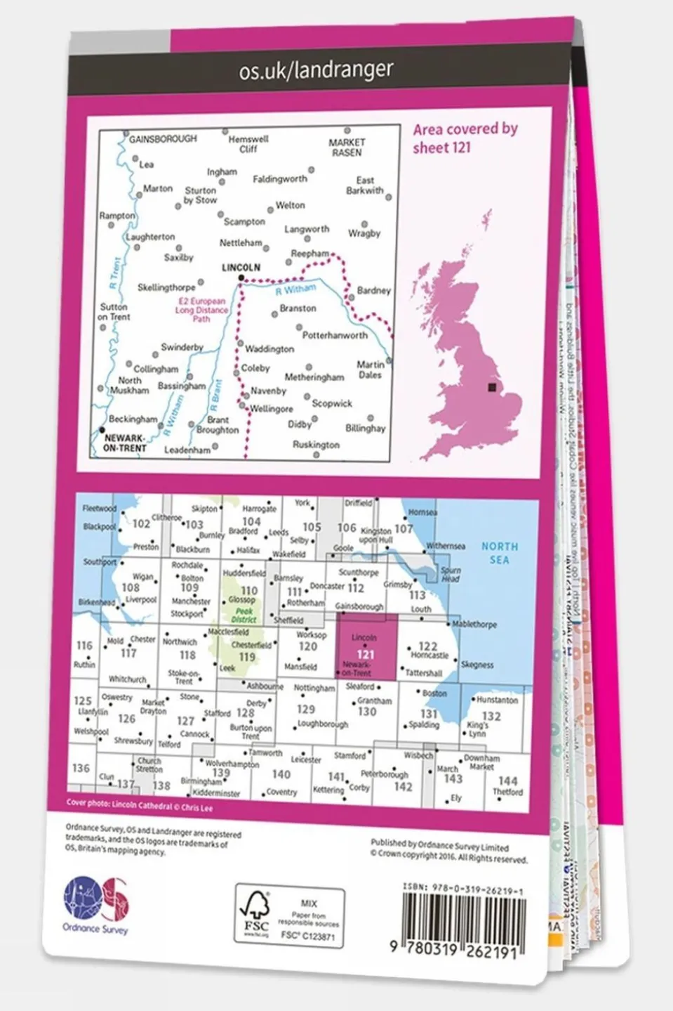 Landranger Map 121 Lincoln and Newark-on-Trent