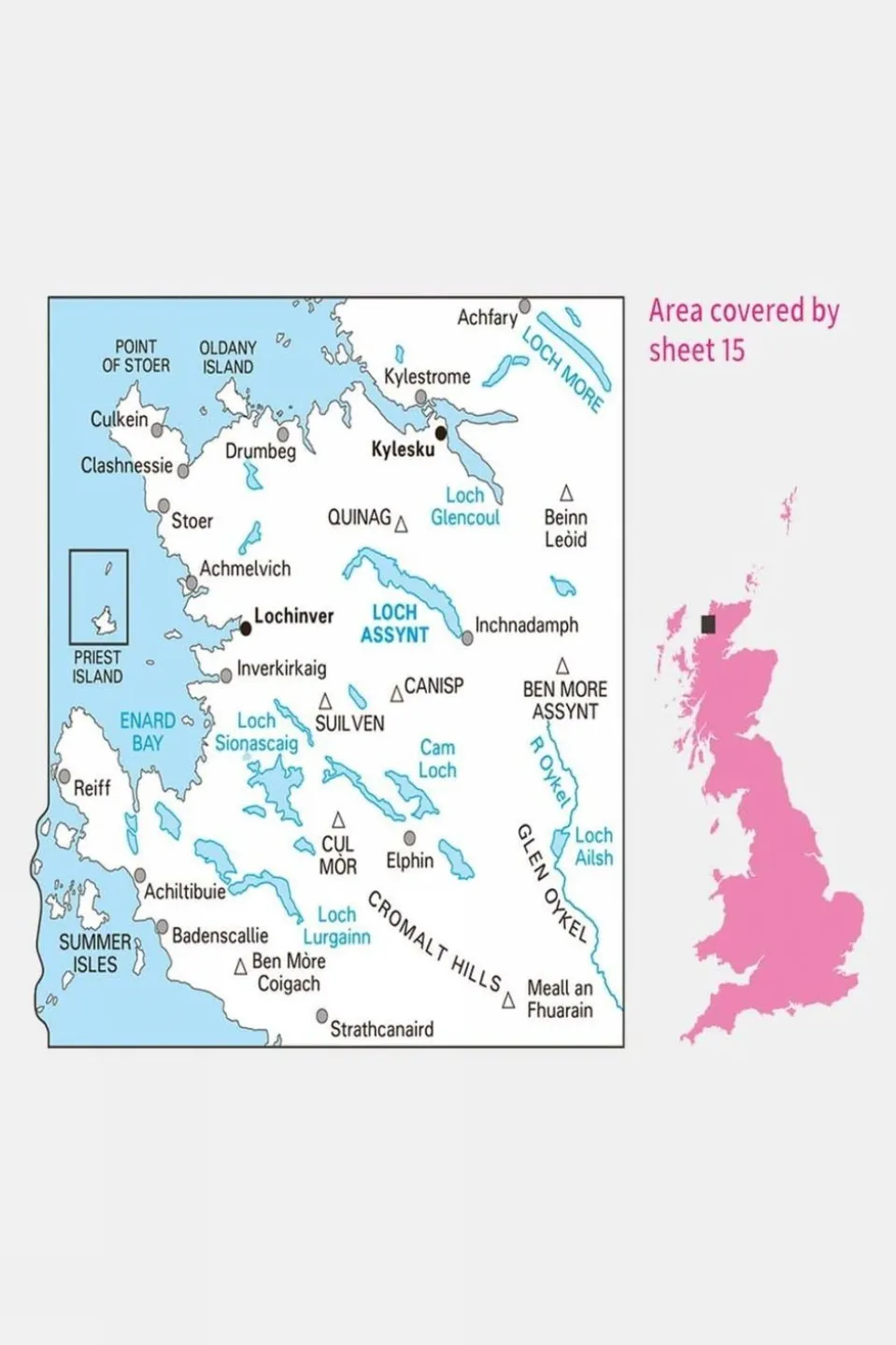 Landranger Map 15 Loch Assynt