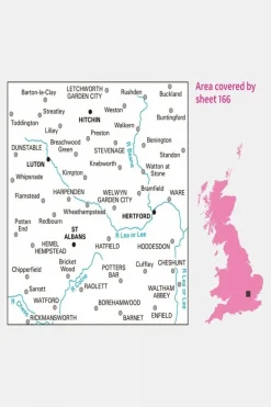 Landranger Map 166 Luton and Hertford