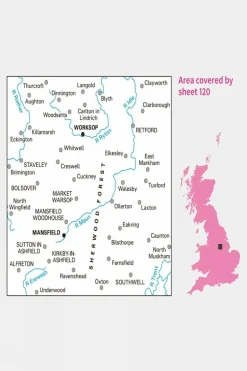 Landranger Map 120 Mansfield and Worksop
