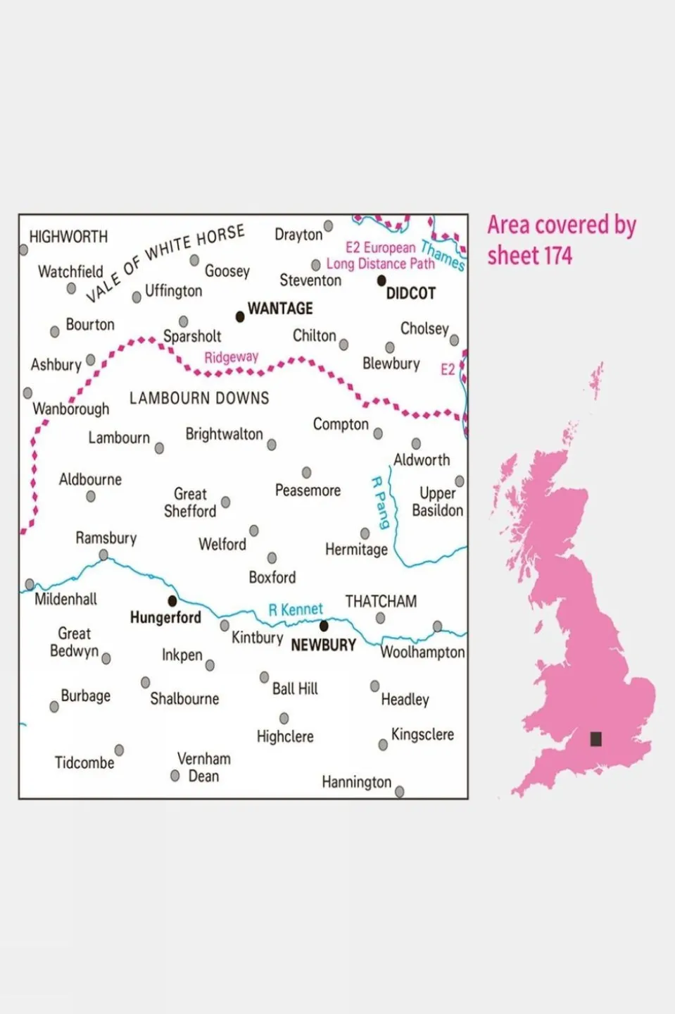 Landranger Map 174 Newbury and Wantage