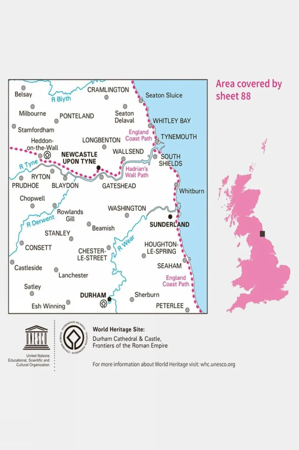 Landranger Map 88 Newcastle Upon Tyne