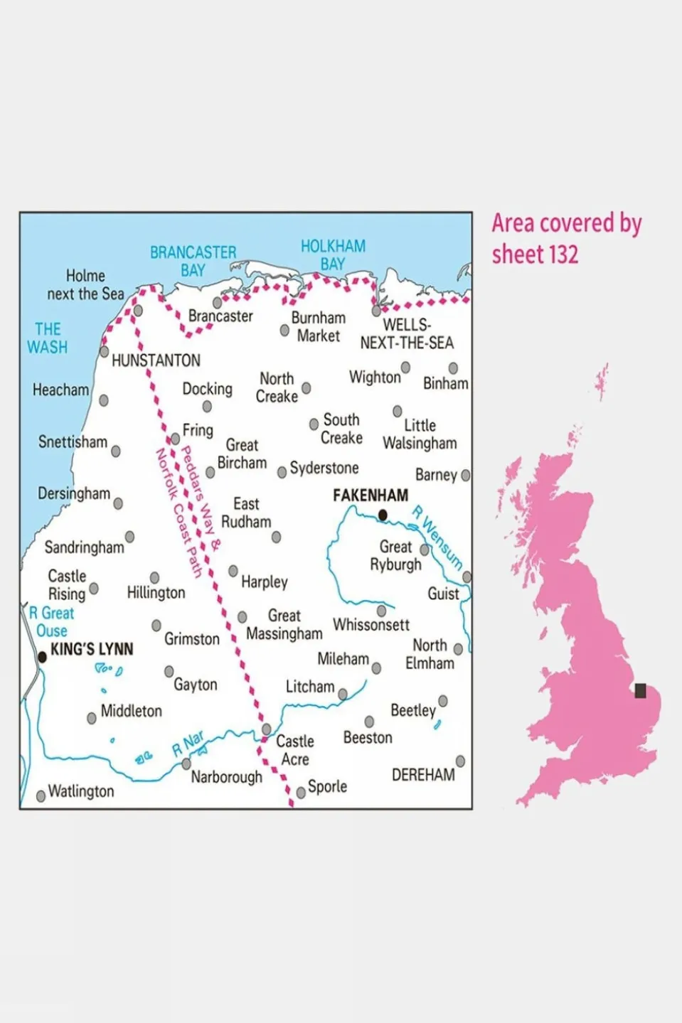 Landranger Map 132 North West Norfolk