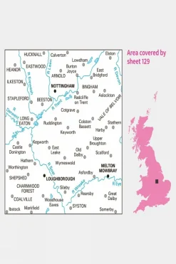 Landranger Map 129 Nottingham and Loughborough