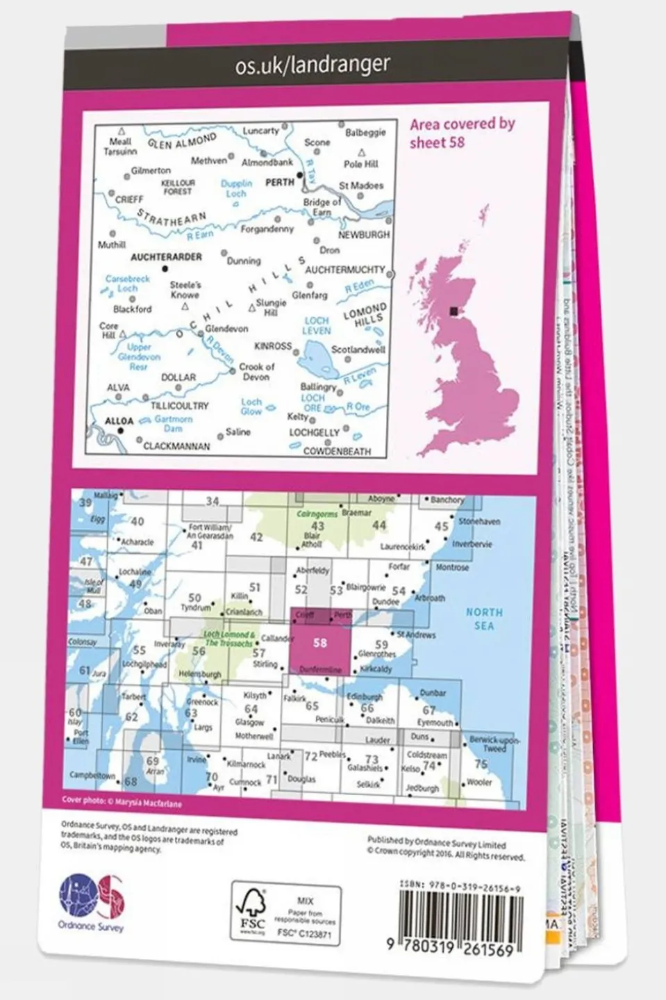 Landranger Map 58 Perth and Alloa