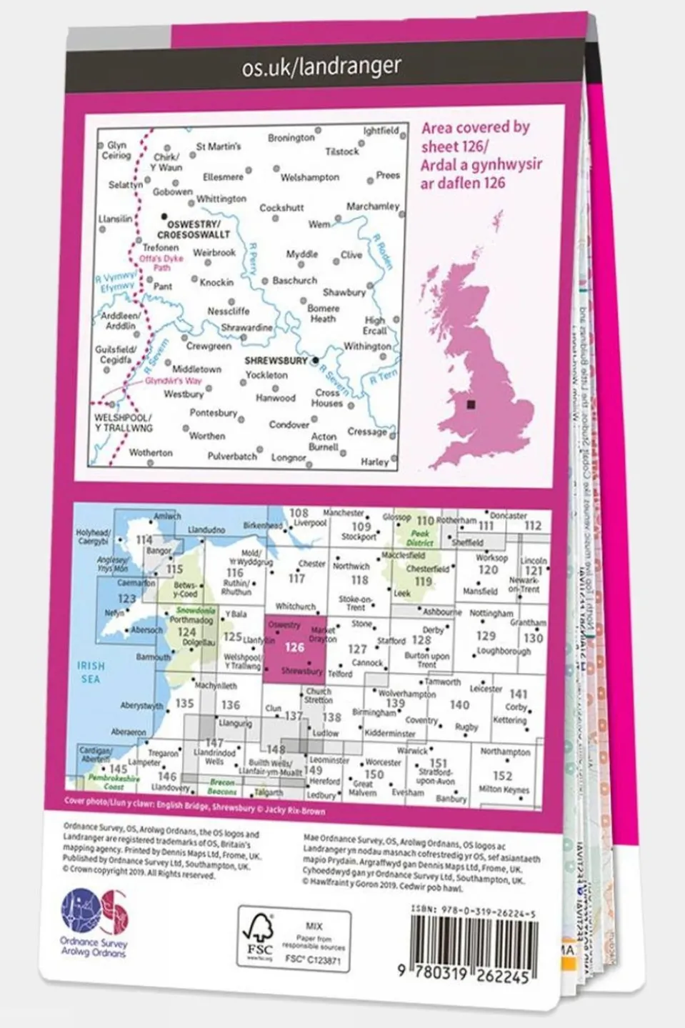 Landranger Map 126 Shrewsbury and Oswestry