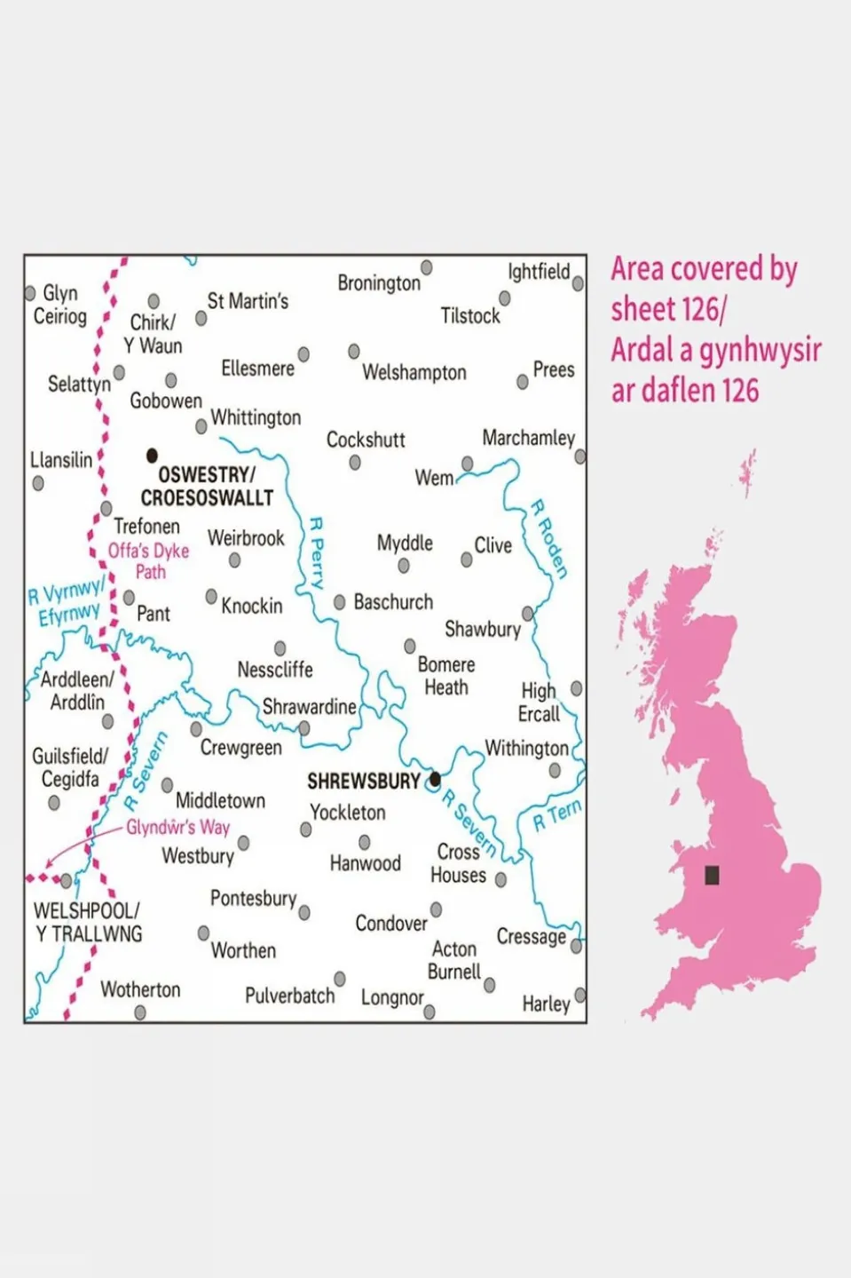 Landranger Map 126 Shrewsbury and Oswestry