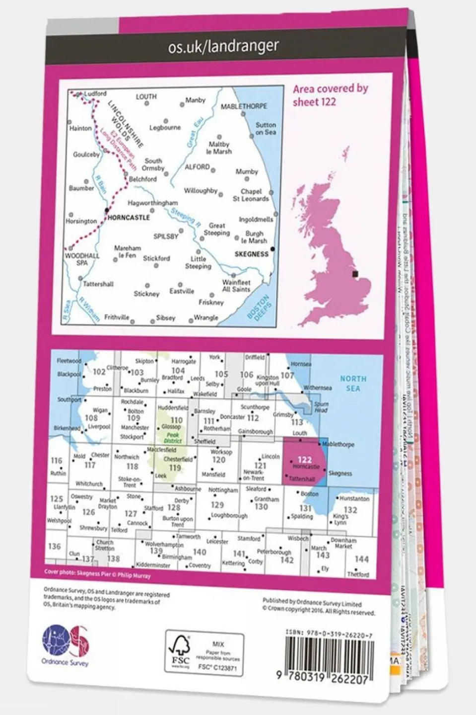 Landranger Map 122 Skegness and Horncastle
