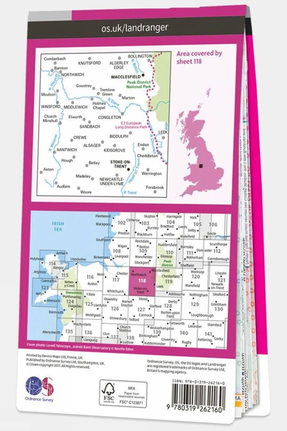 Landranger Map 118 Stoke-on-Trent and Macclesfield