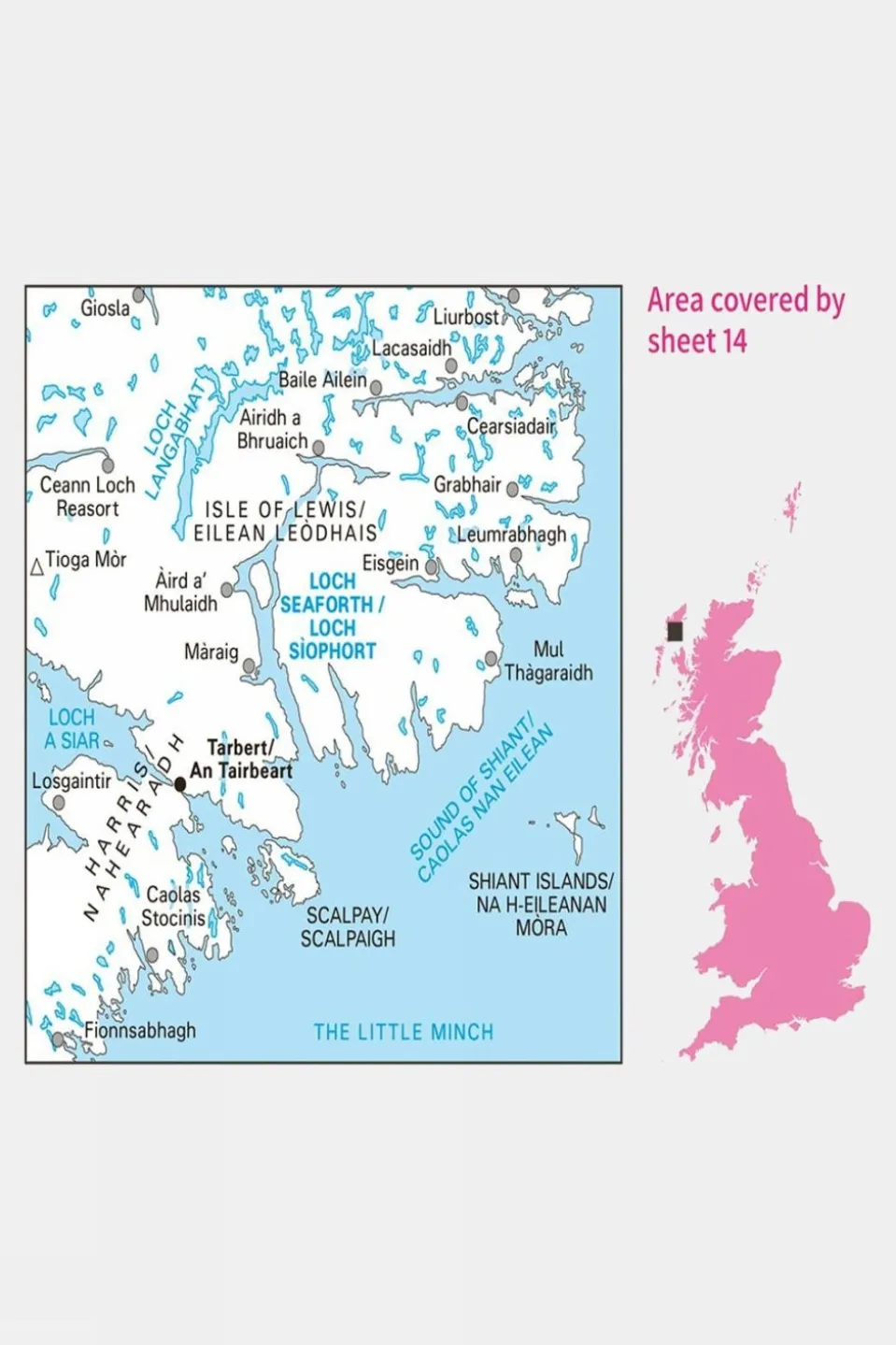 Landranger Map 14 Tarbert and Loch Seaforth