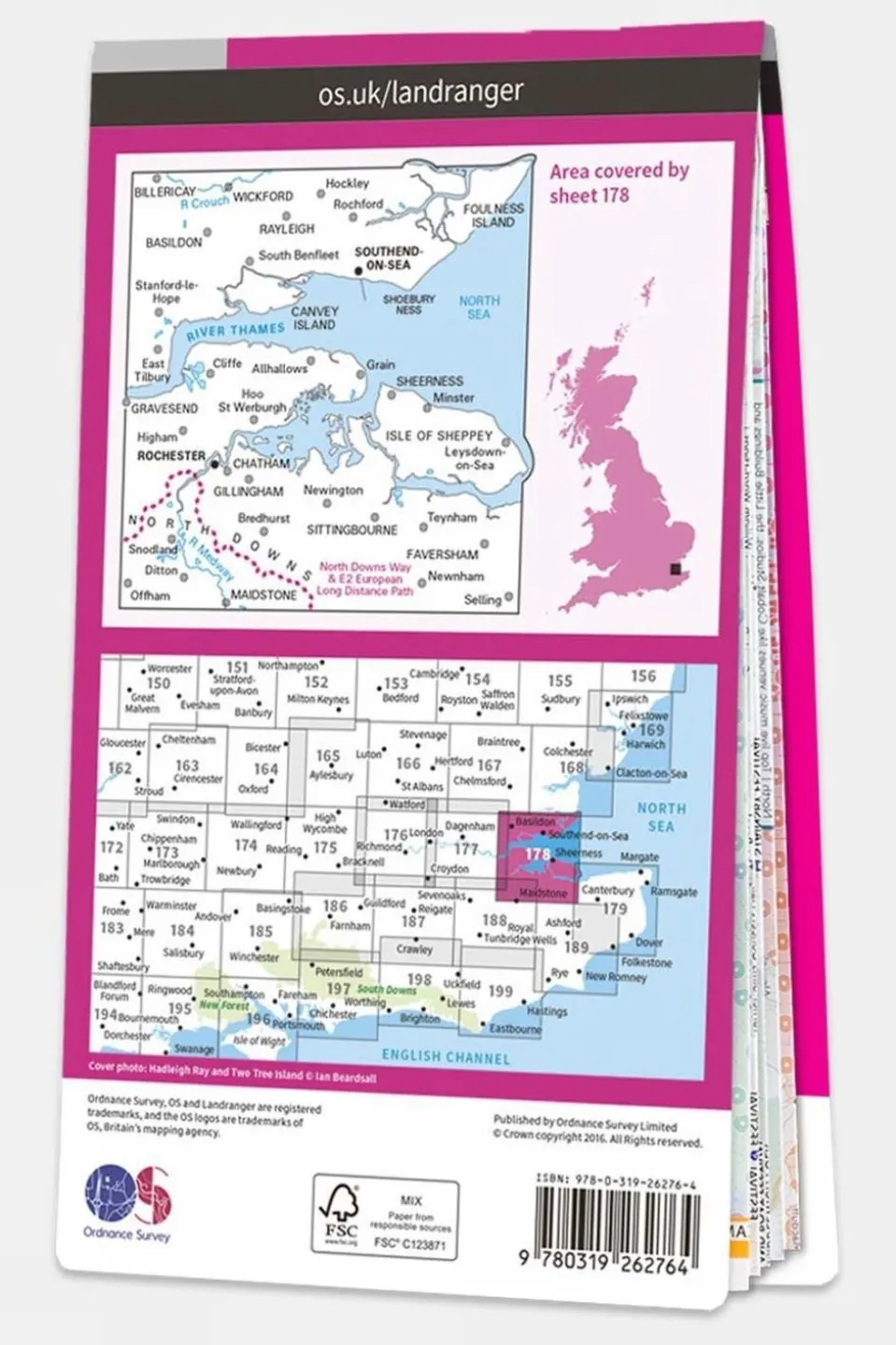Landranger Map 178 Thames Estuary