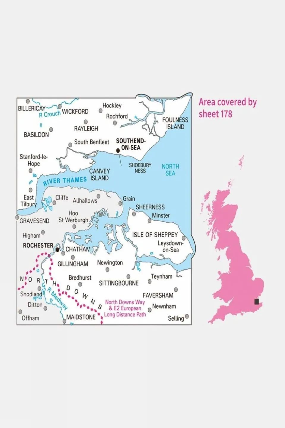 Landranger Map 178 Thames Estuary