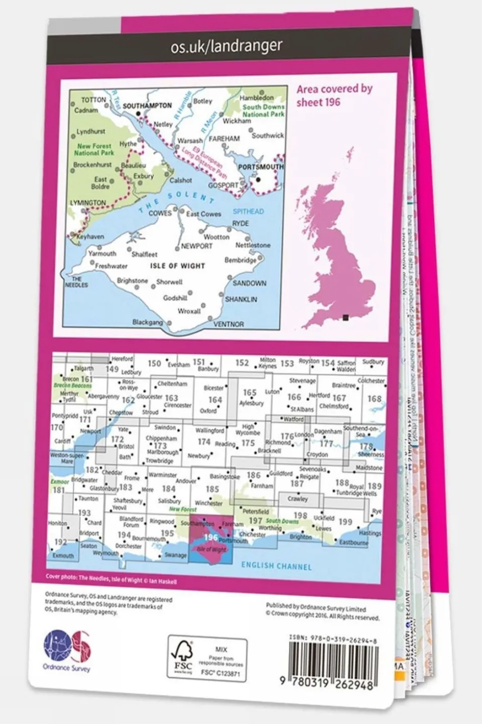 Landranger Map 196 The Solent and Isle of Wight