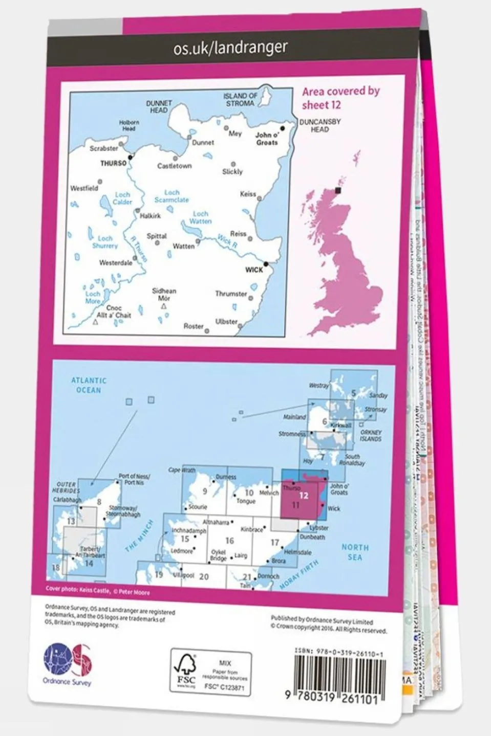 Landranger Map 12 Thurso and Wick